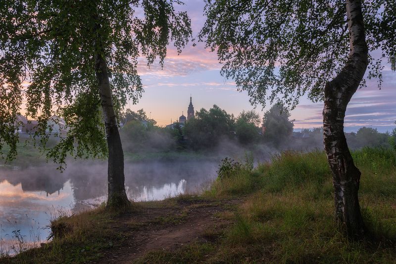 павловский посад, храм, туман, подмосковье, река, клязьма Времена годаphoto preview