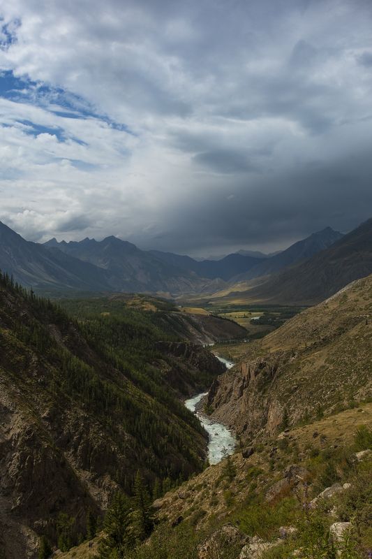 пейзаж, горы, Алтай, река, небо, облака, landscape, Altai, clouds, mountains, river, Карагемский прорыв Карагемский прорывphoto preview