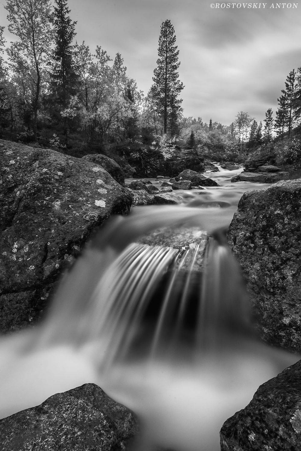 Хибины, Кольский, фототур, река, ЧБ, , Антон Ростовский