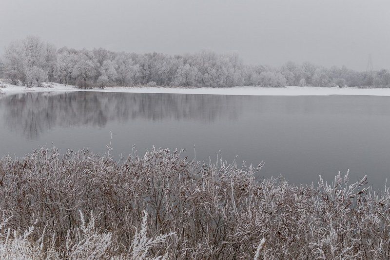 река зима river winter Пришла зима ...photo preview