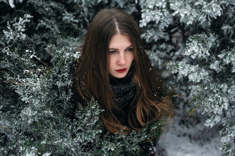 portrait, winter, портрет, портрет девушки, портфолио, снег Snow Whitephoto preview