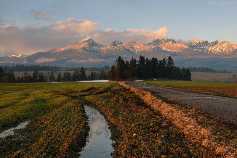 высокие татры, горная долина, горная дорога, горы, долина, пейзаж, попрадская долина, словакия, татры Татранские дорогиphoto preview