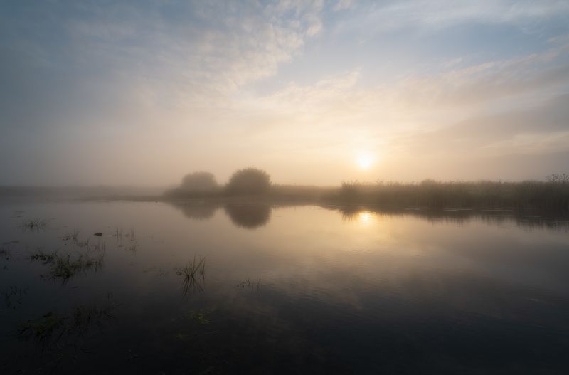 Туманное утро на реке Миасс.photo preview