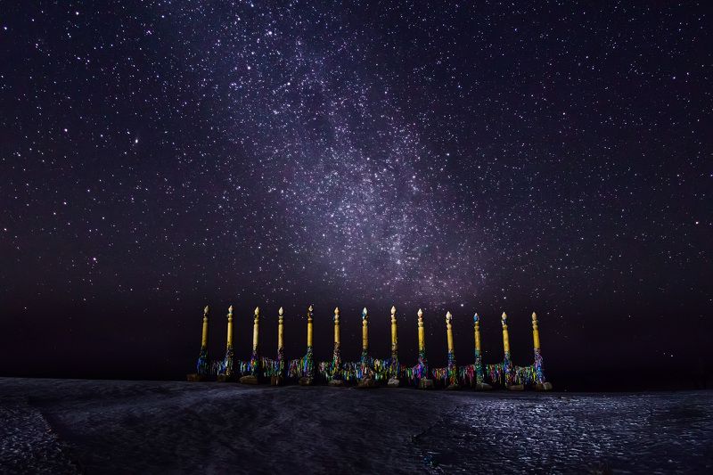 Байкал, ночь, ольхон Стражи ночиphoto preview