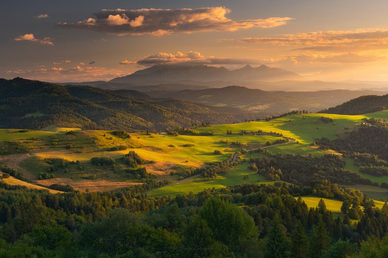 carpathians, clouds, forest, karpaty, landscape, mountains, mountainscape, pieniny, plants, poland, polska, sky, slovakia, slovensko, sunlight, sunset, tatras, tatry, trees, warm, keffiyeh, tokarne, wysokiwierch Keffiyeh on Tatrasphoto preview