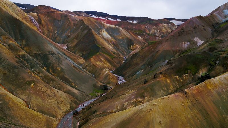 аэрофотосъёмка,пейзаж,река,landmannalaugar,jökulgil,iceland Jökulgilphoto preview
