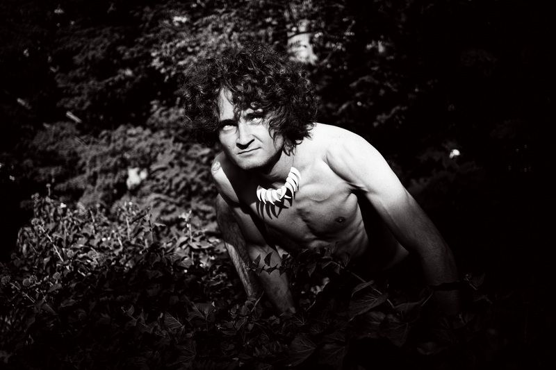 юноша, монохром, портрет, природа Мауглиphoto preview