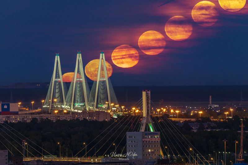 луна,полнолуние, секвенция,tamron,canon,петербургмоимиглазами Большой Обуховский мостphoto preview