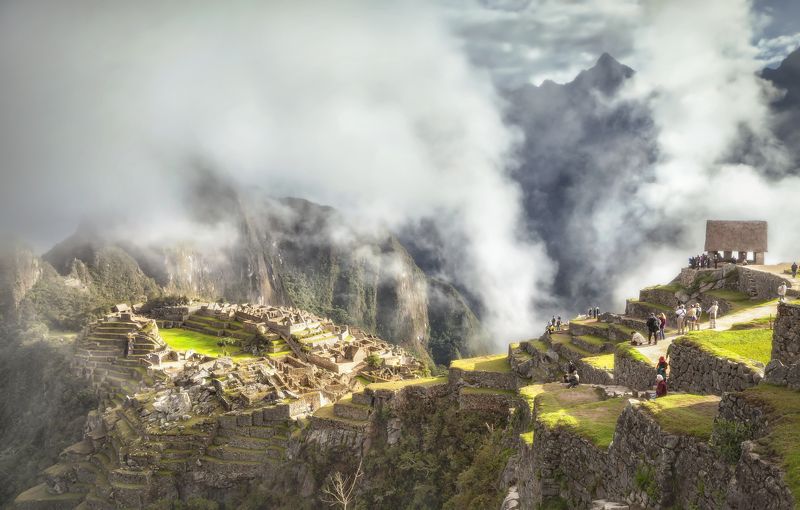 machu picchu, peru, мачу-пикчу, инки, гора, чудо света Утром в Мачу-Пикчу фото превью