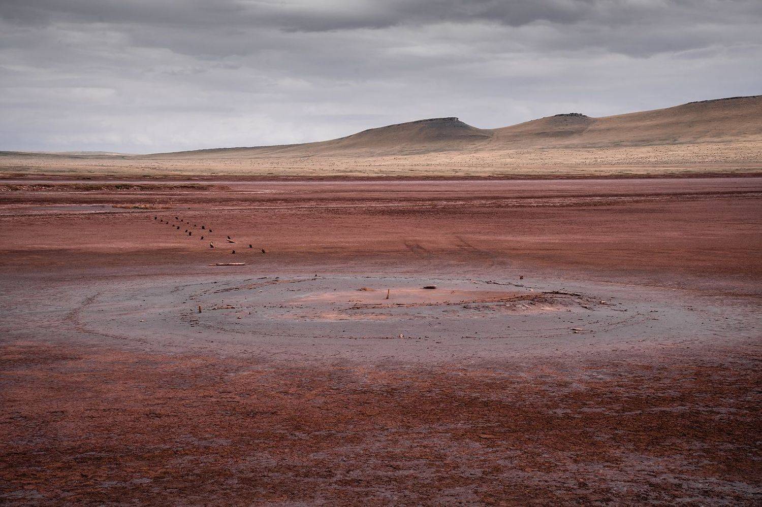 Круги на воде. Автор: Александр Нерозя Хакасия, озеро, красный, соленое, лето, Абакан, степь, природа, красивый, Александр Нерозя
