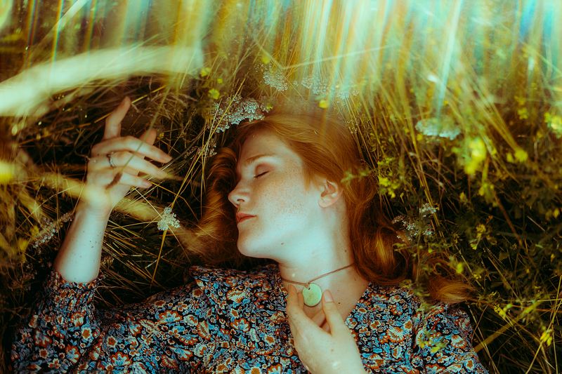 portrait, sun, summer, sunset, nature, портрет, девушка, солнце, трава Травыphoto preview