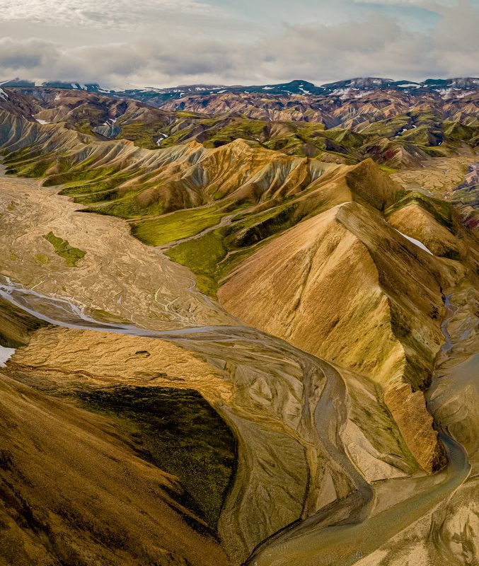 аэрофотосъёмка,пейзаж,река,landmannalaugar photo preview