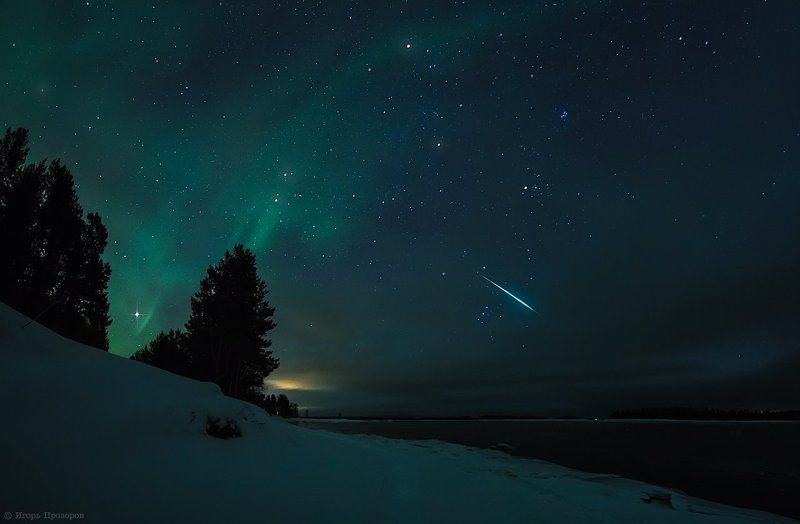 Геминиды, Кольский полуостров, Метеор, Метеорный поток Метеорный поток Геминид.photo preview