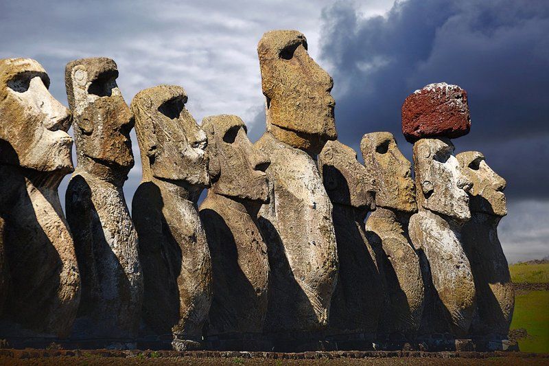 Лица, Лицо, Моаи, Остров пасхи, Путешествие, Путешествия, Чили Каменные лицаphoto preview