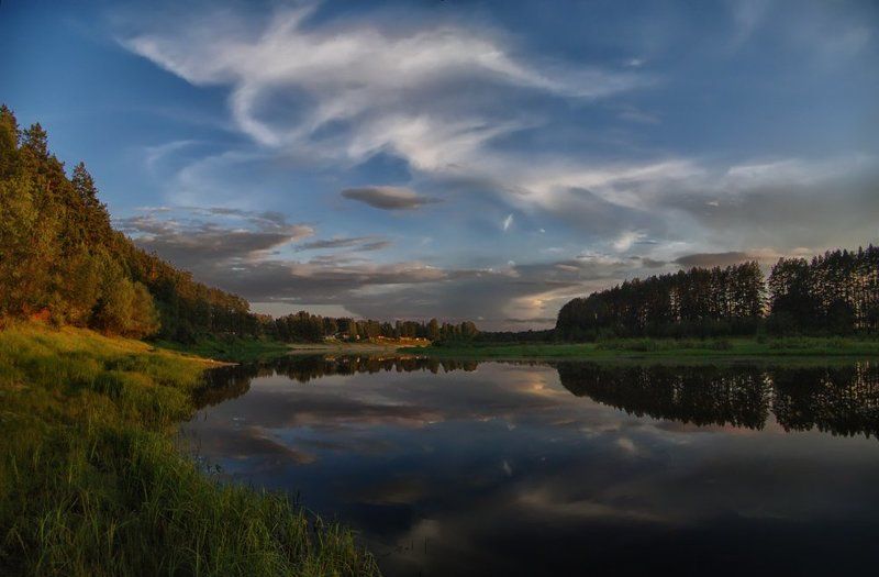 Берег, Лето, Нижегородская область, Озеро, Панорама, Пейзаж, Природа Нижегородская.photo preview