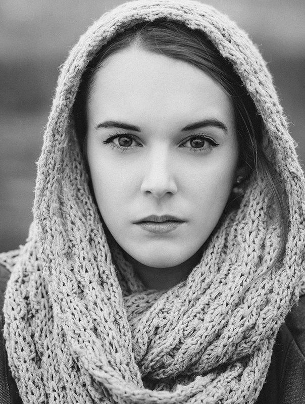 Beautiful, Beauty, Black & white, Girl, Poland, Portrait, Winter Sandraphoto preview