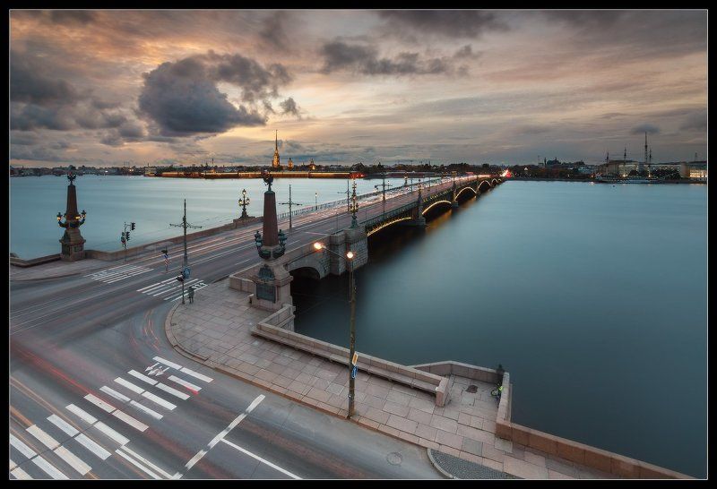 Закат, Мост, Нева, Осень, Река, Санкт-петербург, Троицкий, Эйфель про Питер...photo preview
