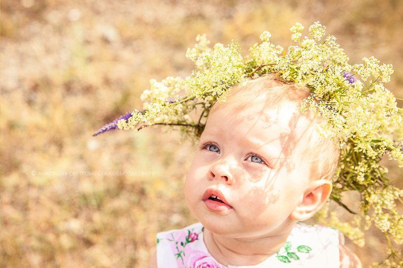 50mm, Baby, Children, Flowers, Girl, Kids, Kids portrait, Portrait, Russia, Summer, Венок, Девочка, Лето, Портрет, Ребенок, Слюбовьюодетях, Цветы summerphoto preview