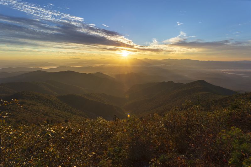 рассвет, солнце, горы photo preview