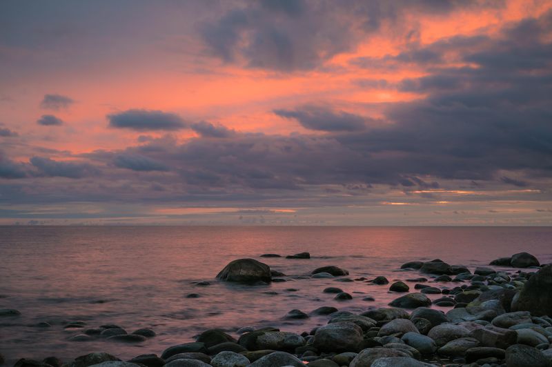 ладога, рассвет, приозерский район, моторное Розовый рассвет на Ладоге. фото превью