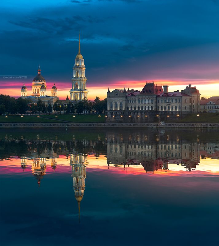 книга владыка моря, capriccio, veduta, photoartist, ведута, каприччио, фотохудожник, art, rybinsk, рыбинск, россия, художественный музей, артем мирный, artyom mirniy, russia, россия, вечер, evening, sky Спасо-Преображенский кафедральный собор и Рыбинский государственный музей-заповедник.photo preview