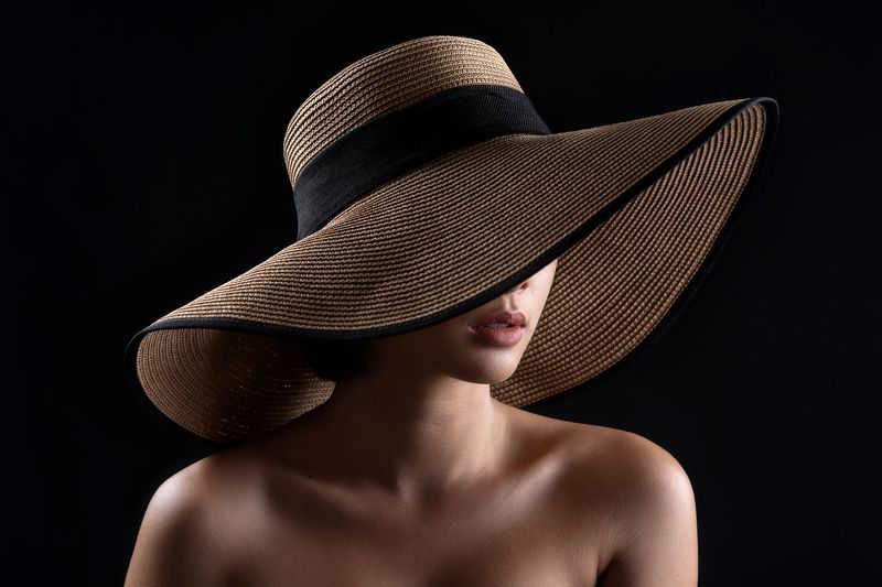 asian, vietnam, vietnamese, portrait, face, young, women, female, studio, hat, lowkey, low-key, light, half face * * *photo preview