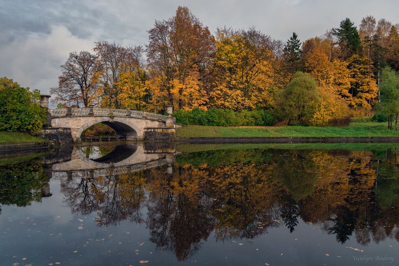 осень, парк, павловский парк, павловск, санкт-петербург Висконтиев мостphoto preview