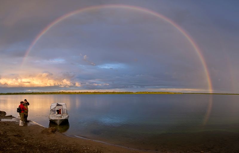 радуга, печора, река, нд, север, русский север, rainbow,  north, русский север нд Радуга над Печоройphoto preview