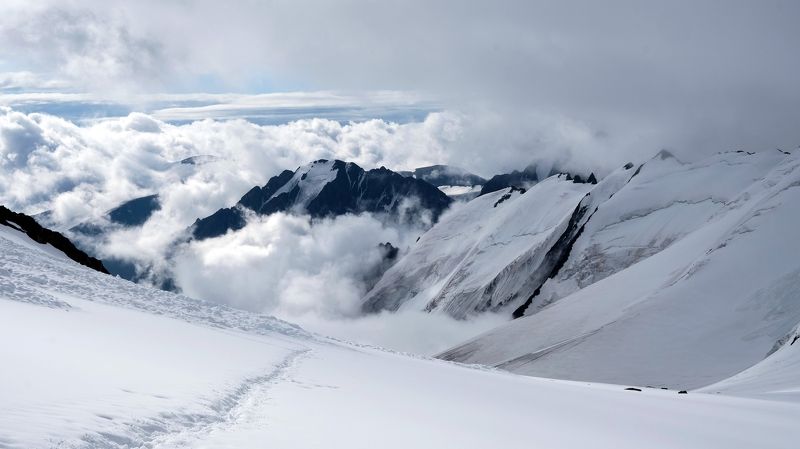 алтай, актру, горы, снег, вершина Штурмуя небесаphoto preview