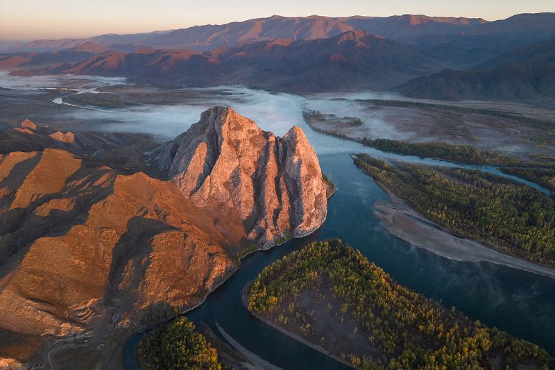 тува, гора, утро, пейзаж, тыва, сибирь, хайыракан, шагонар, tyva, siberia Хайыраканphoto preview