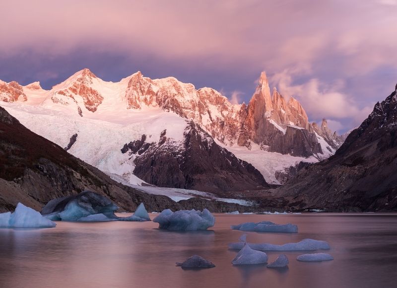 mountains, argentina, lce Morning light фото превью