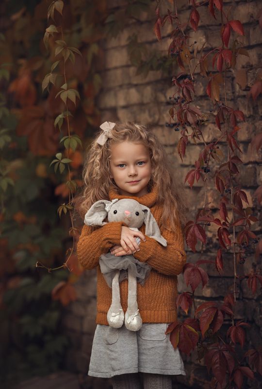 осень autumn девочка photo preview