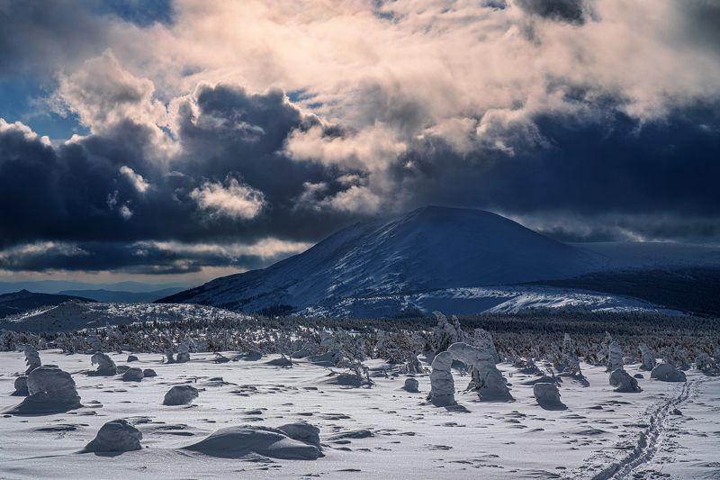 большой иремель, южный урал, башкирия Большой Иремель зимойphoto preview