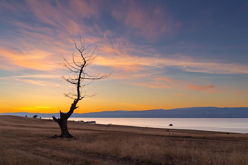 ольхон, закат, байкал Ольхонphoto preview