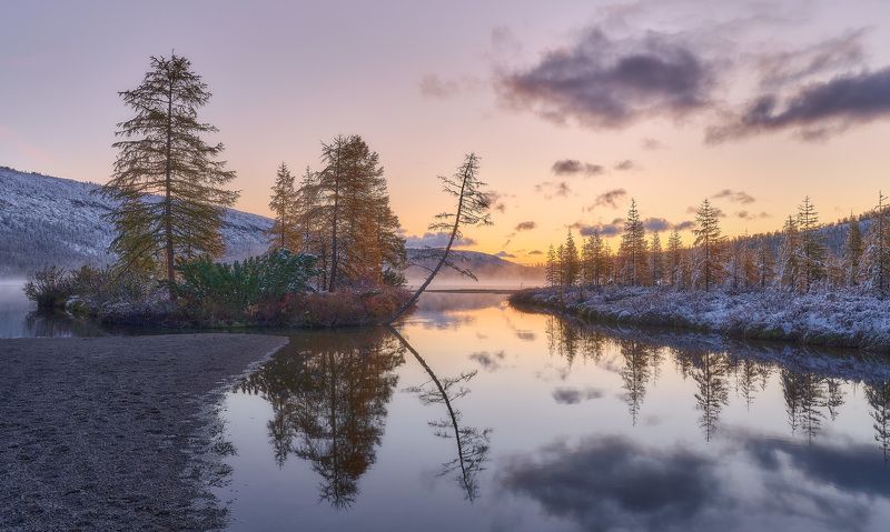 Морозное утро фото превью