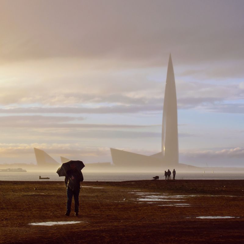 Walking Under the Rain. Прогулка под дождем по побережьюphoto preview