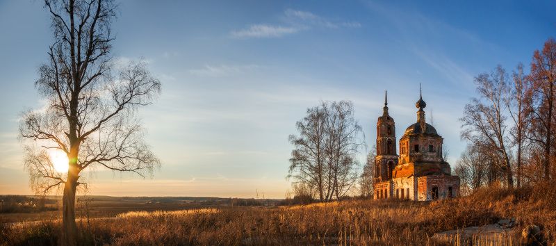 Осень, Церковь На закатеphoto preview