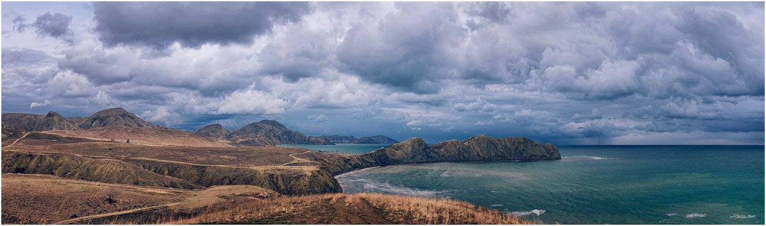 ...Хамелеон.... Автор: Jazz Man Горы, Гроза, Коктебель, Крым, Море, Мыс, Панорама, Тучи, Черное море, Jazz Man