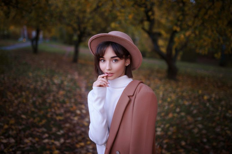 осень, глаза, шляпка Лилия фото превью