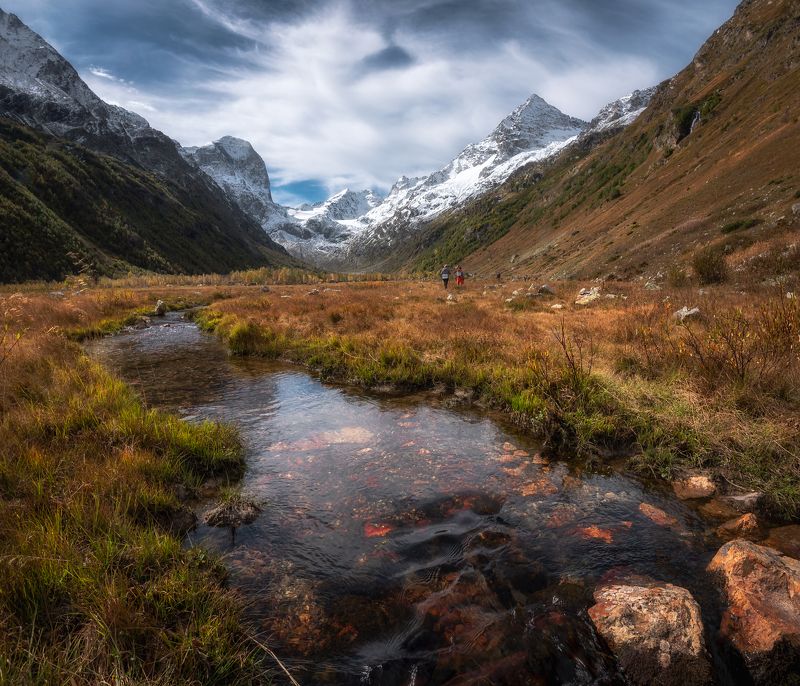 вода, горы, облака Живая вода ущелья Мырды.photo preview