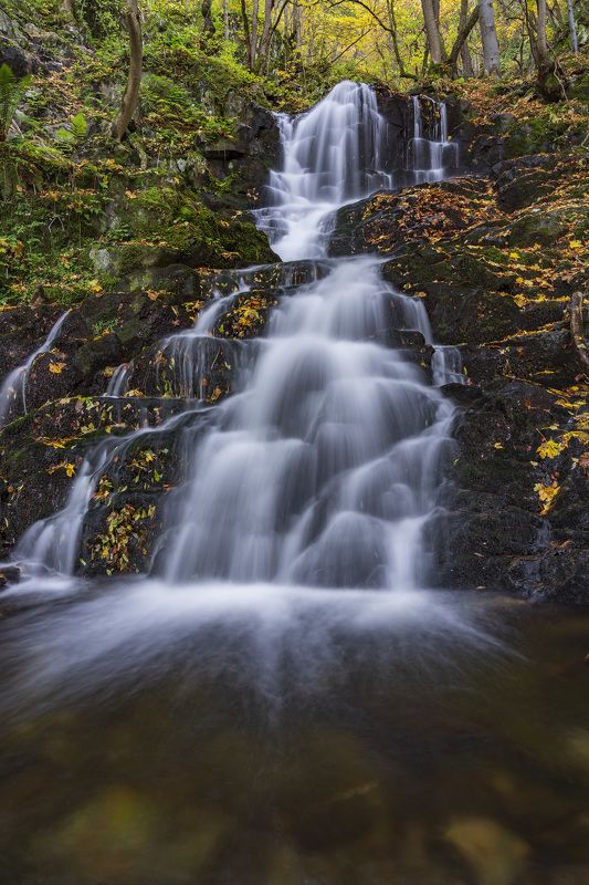 landscape nature vertical hiking waterfall The colors of Autumnphoto preview