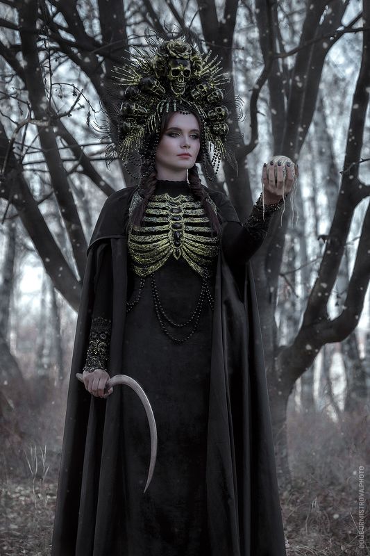 богиня, славянская мифология, фэнтези, богиня смерти, dark Мараphoto preview