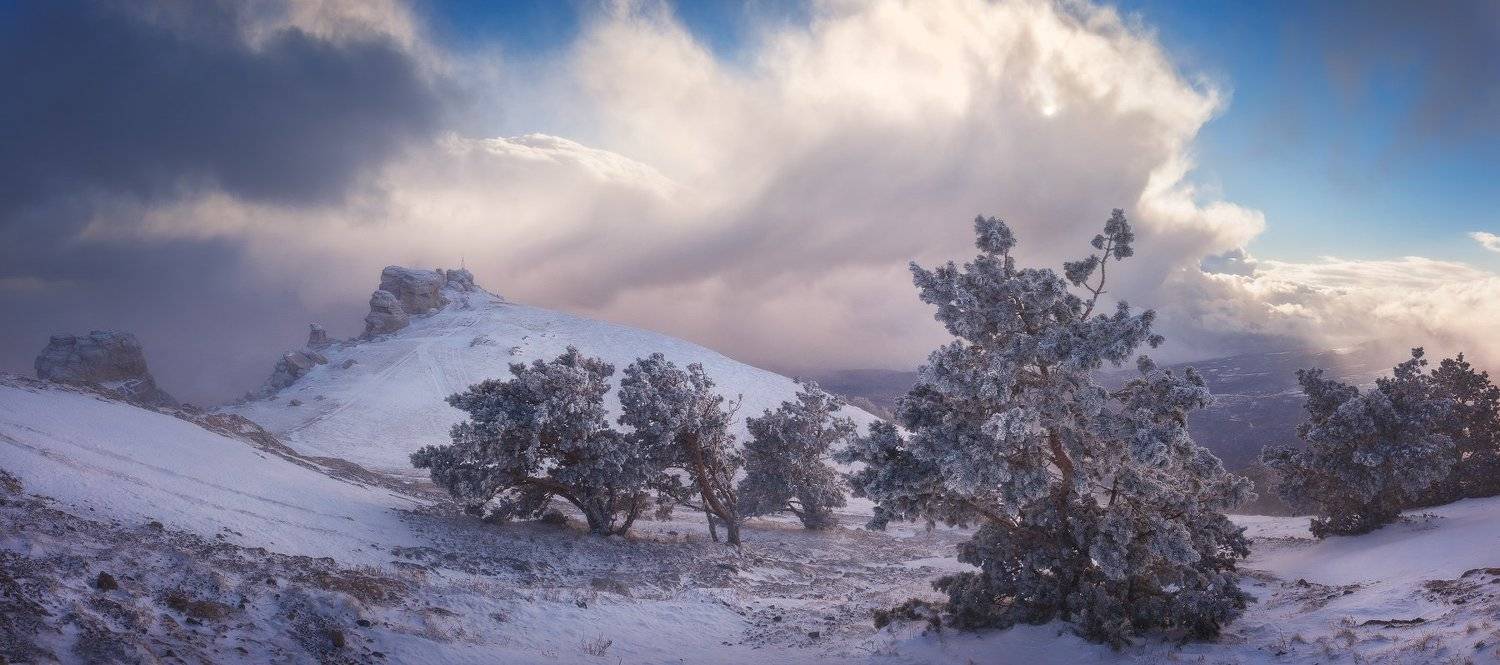 Демерджи, Зима, Крым, Мороз, Панорама, Пейзаж, Снег, Андрей Уляшев (Mercand)