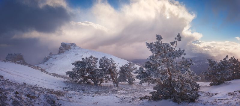 Демерджи, Зима, Крым, Мороз, Панорама, Пейзаж, Снег * * *photo preview