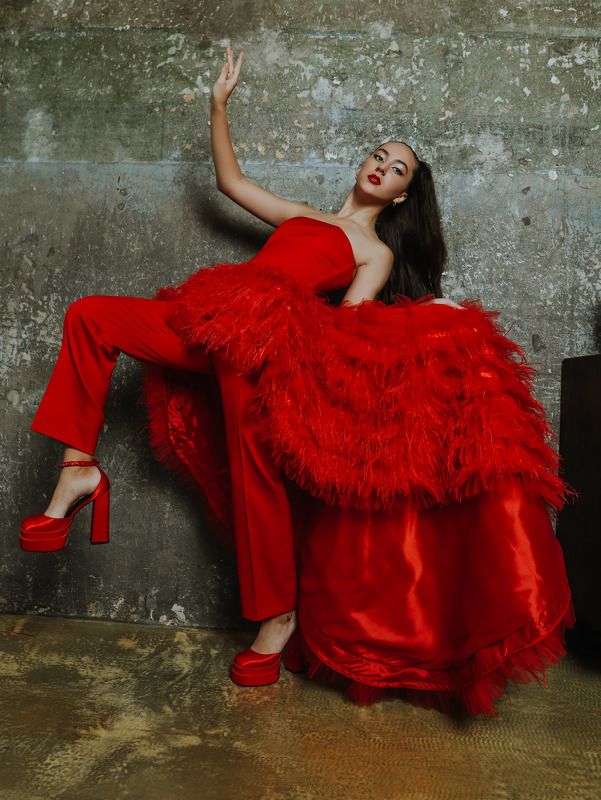 фотограф в Москве, девушка в платье, фэшн фотограф, Девушка в красномphoto preview