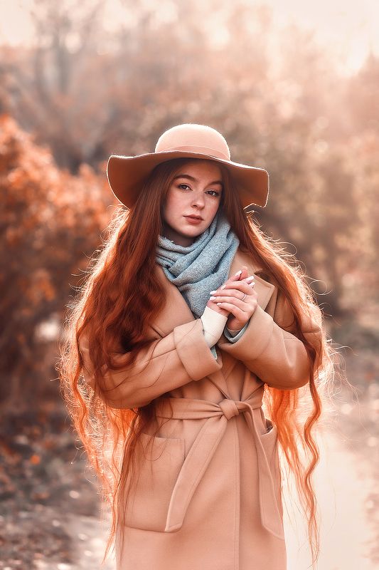 девушка, портрет, рыжие -photo preview