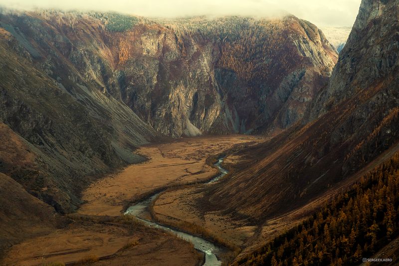 алтай, осень, октябрь, природа, пейзаж, сибирь, панорама, рассвет, утро, гора, река, altai, autumn, october, nature, landscape, panorama, canon, dawn, morning, siberia, mountain, river Осеннее ущелье | autumn gorge фото превью