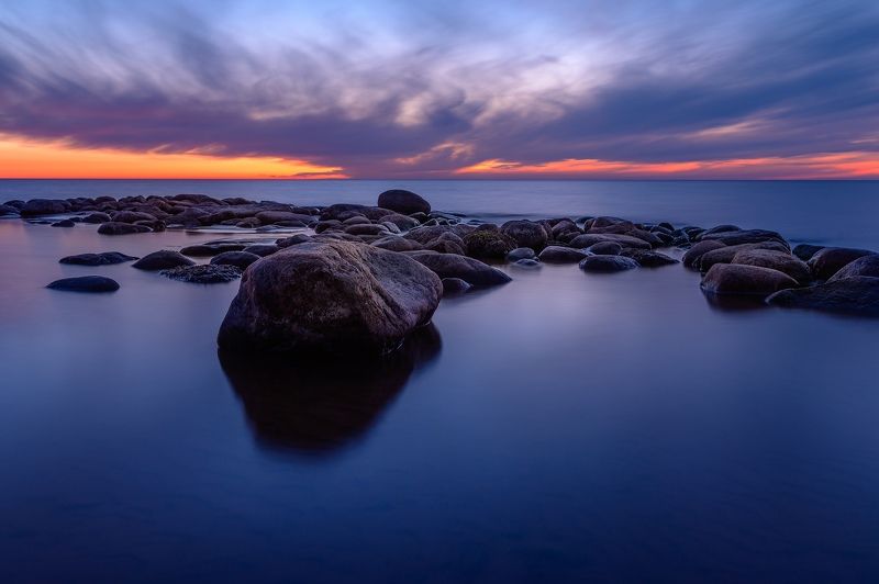 закат озеро небо фильтр камни выдержка ***photo preview