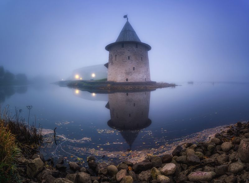 псков, пейзаж, Синий часphoto preview