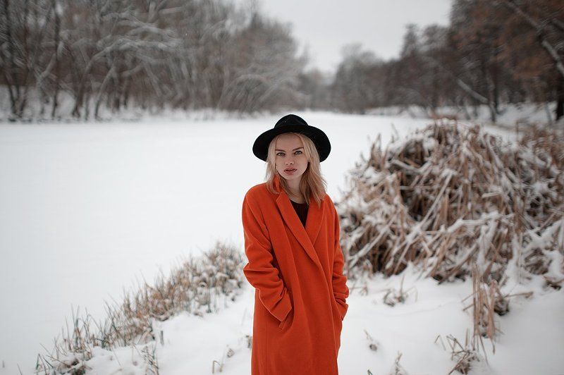 35мм, Girl, Portrait, Snow, Winter, Портрет, Портрет девушки, Портфолио Juliaphoto preview